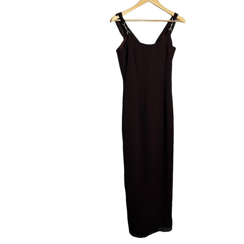 Scott McClintock Brown Gown Maxi 90's Y2K Chocolate Brown